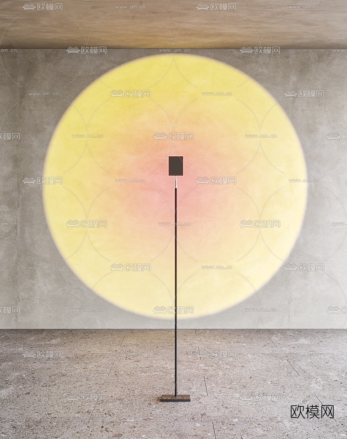 现代氛围灯落地灯3d模型下载（渲染图3）