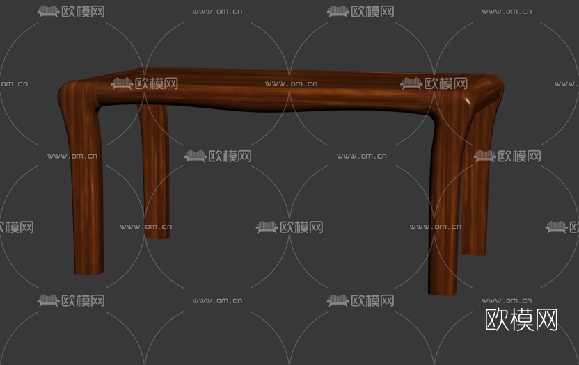 新中式乌金木单椅免费3d模型下载（渲染图2）