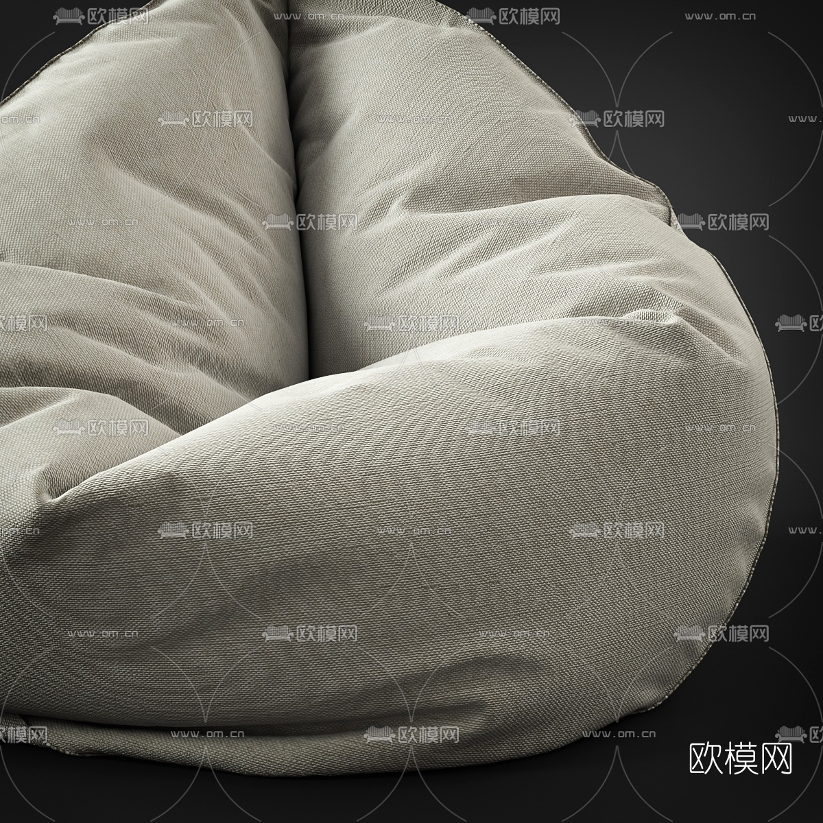 现代布艺懒人沙发3d模型
