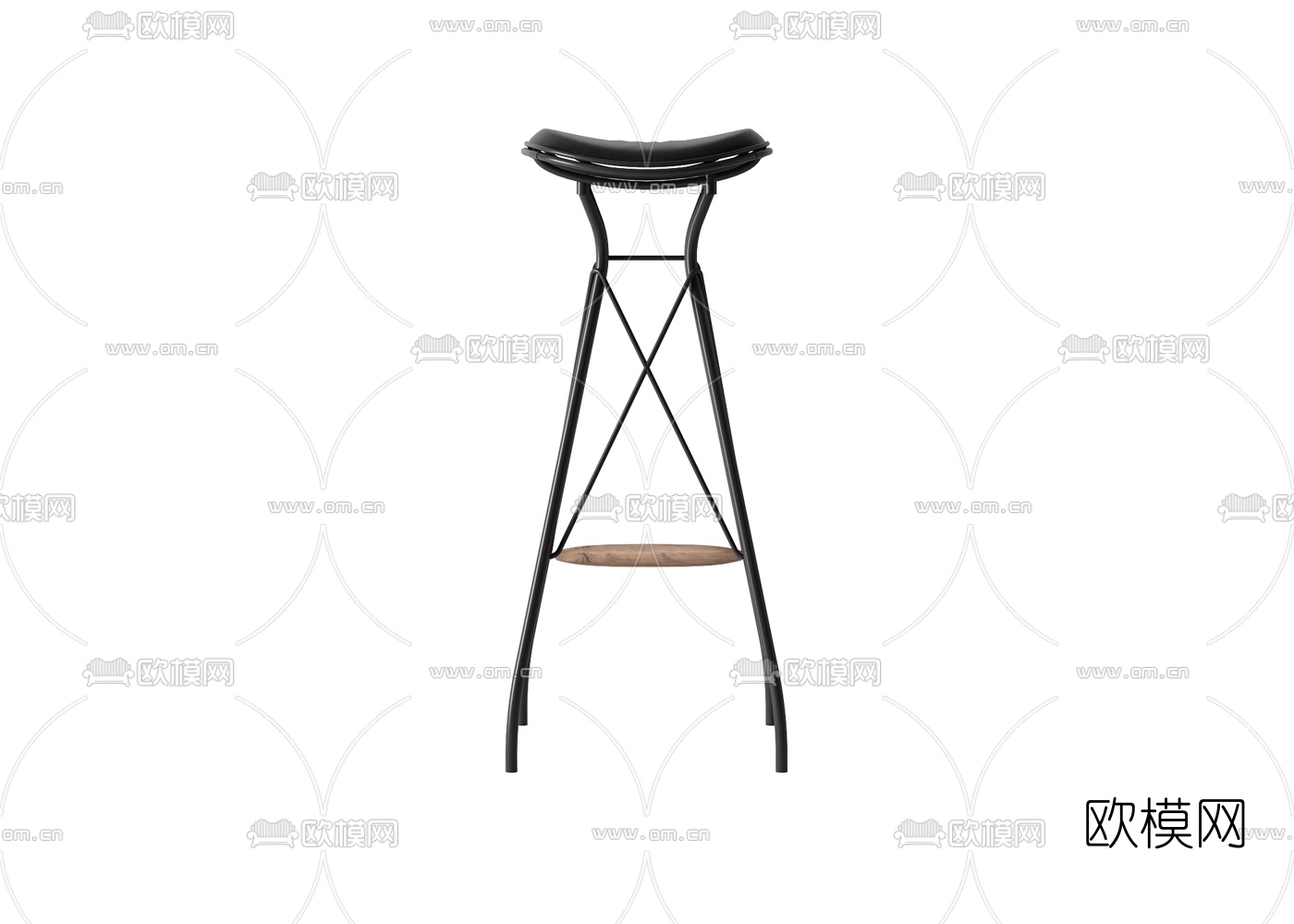 工业风吧台椅3d模型