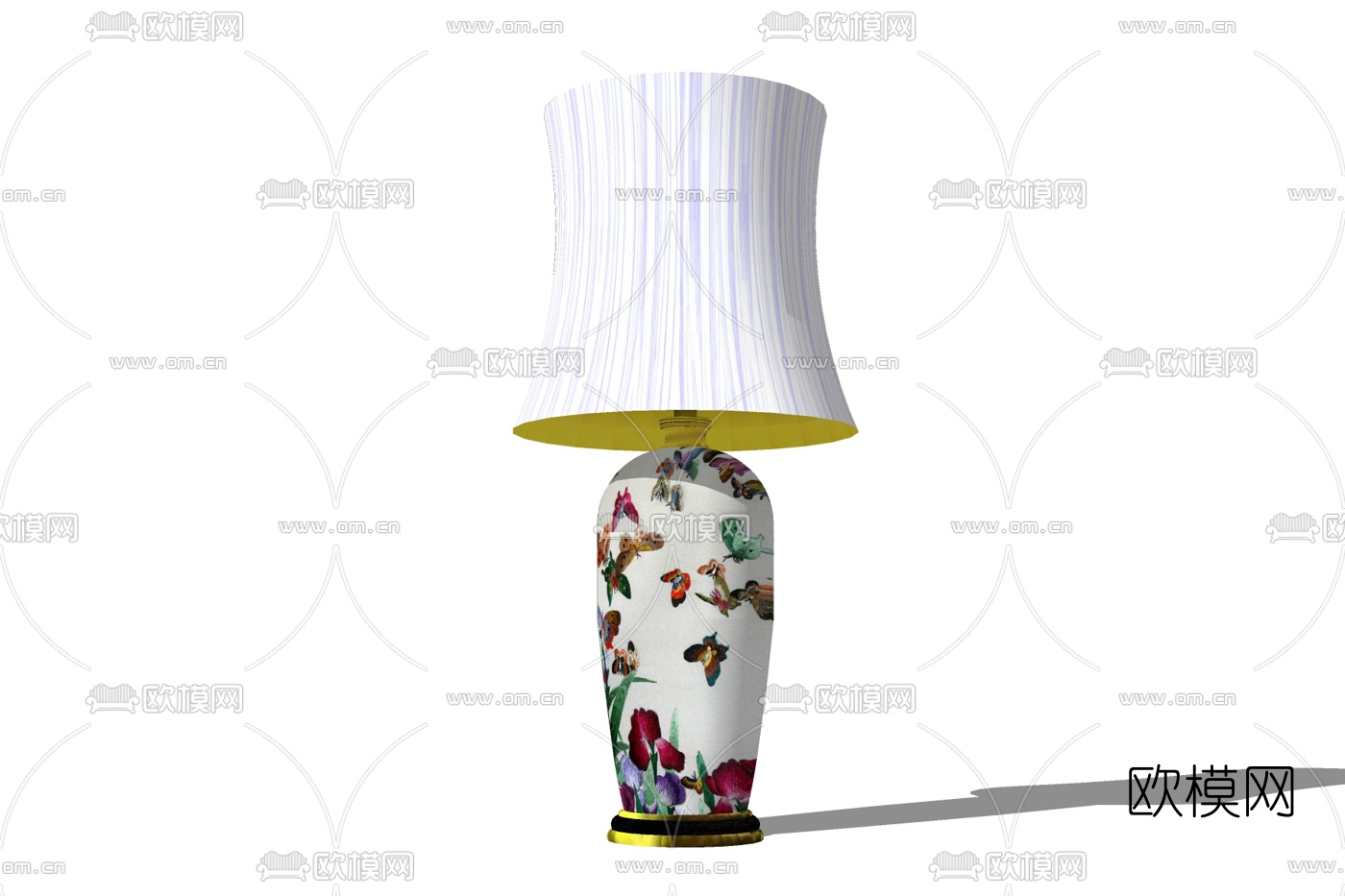 现代轻奢台灯su模型下载