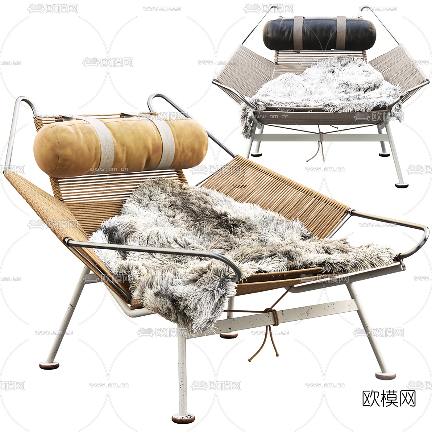 Pertica 现代编织躺椅3d模型