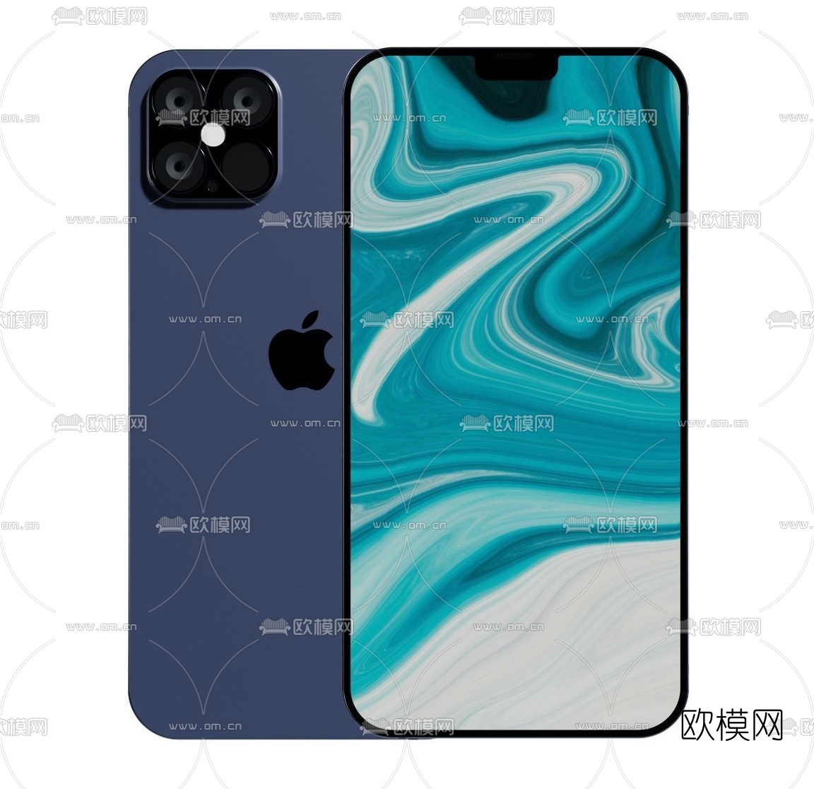 现代苹果手机3d模型
