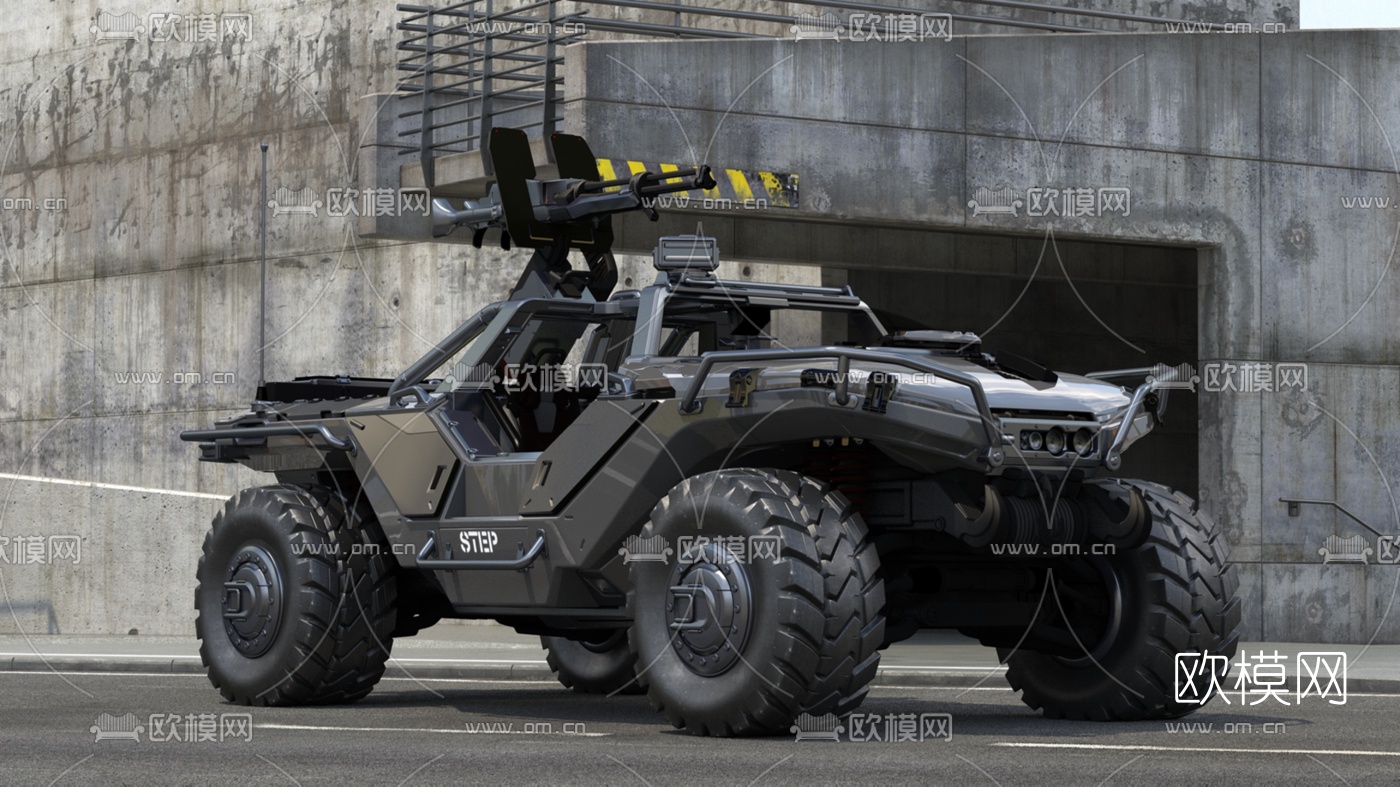 现代军用越野战车3d模型