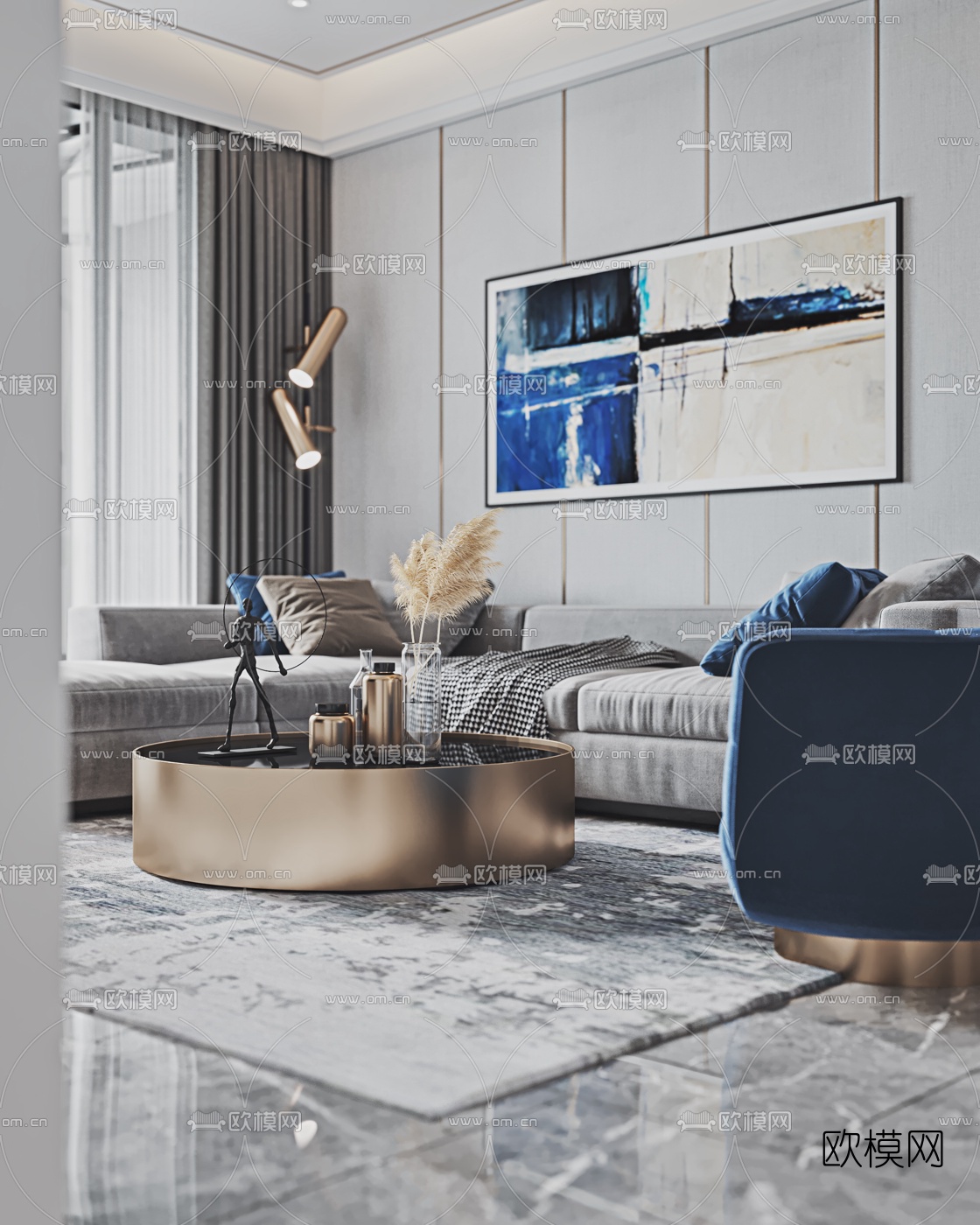 现代客餐厅3d模型