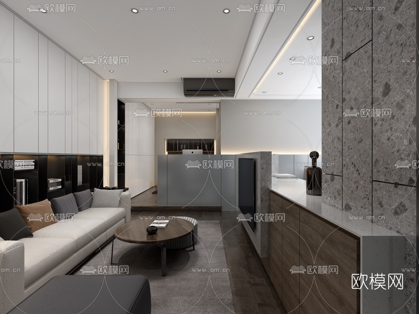 现代公寓客餐厅免费3d模型