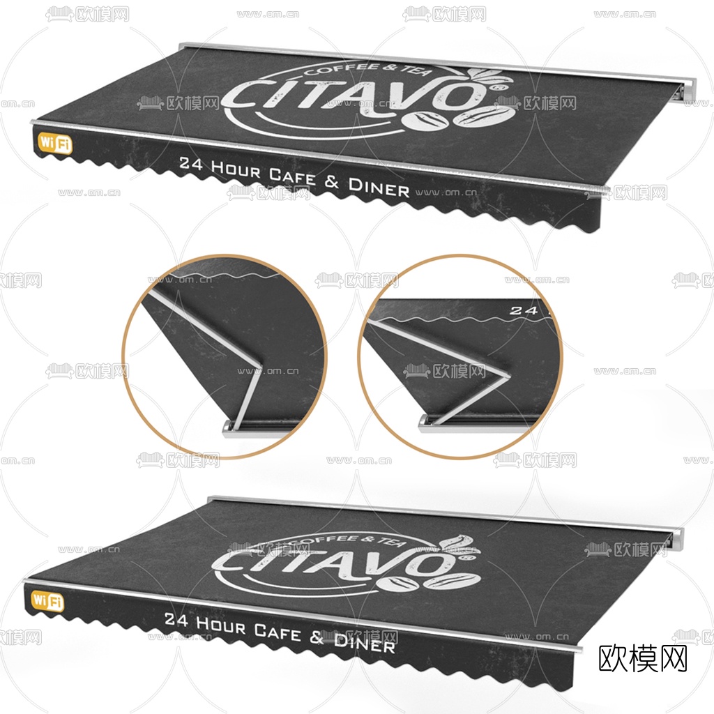 现代遮雨棚遮阳棚3d模型