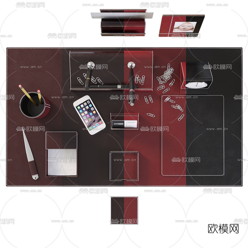 现代办公用品文具摆件3d模型