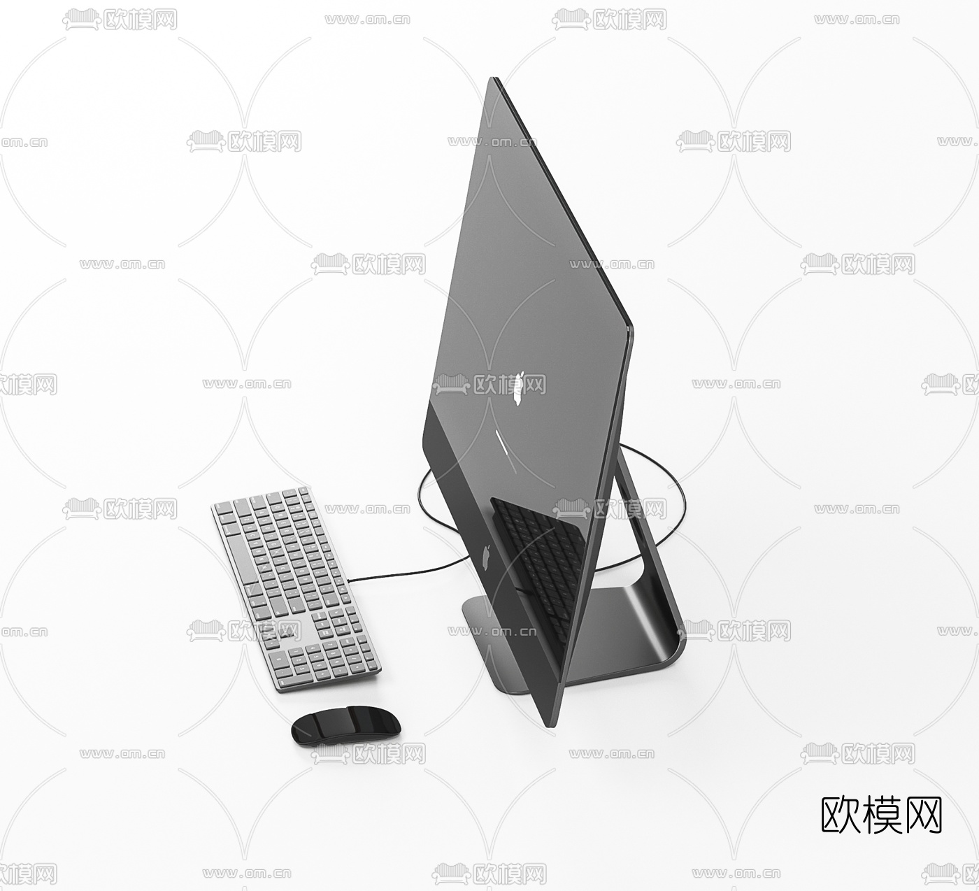 现代苹果电脑3d模型下载（渲染图2）