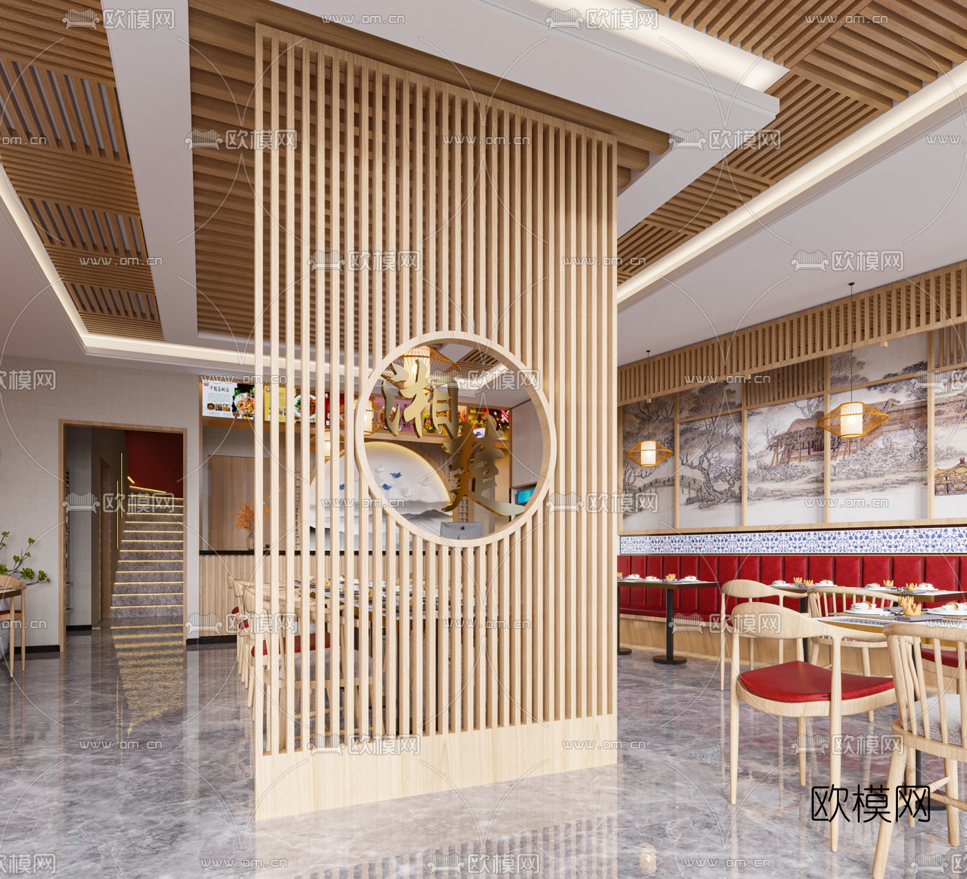 新中式快餐店3d模型