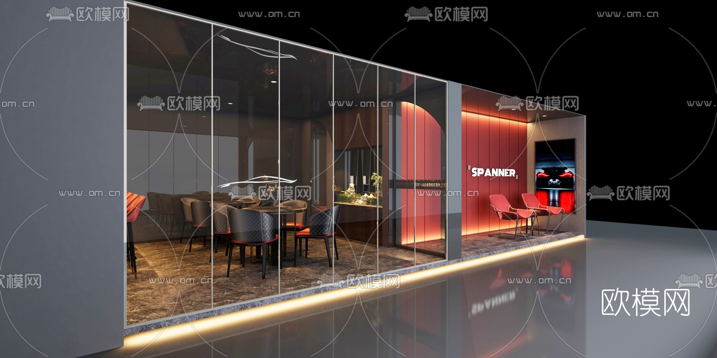 现代酒吧3d模型