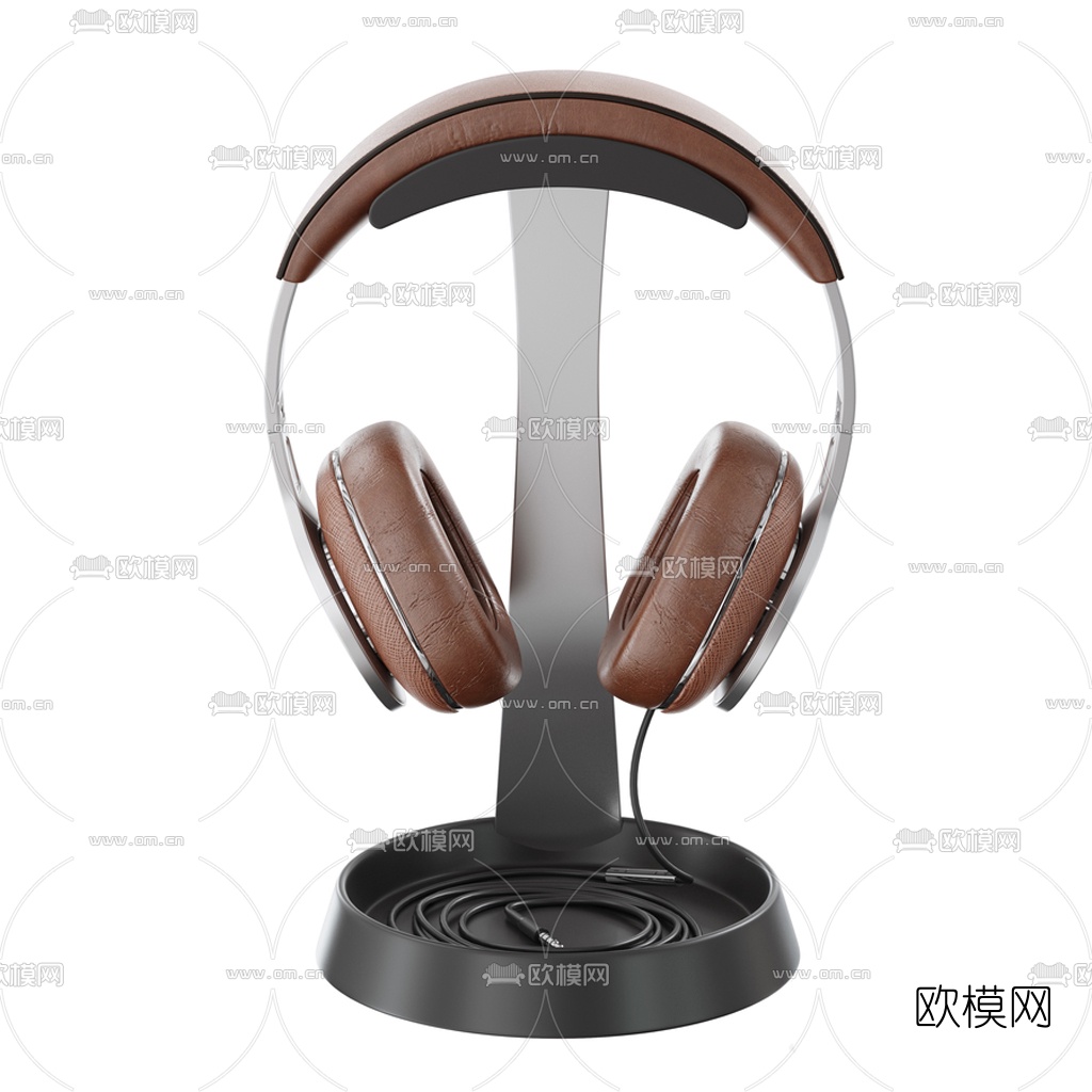 现代头戴式耳机3d模型