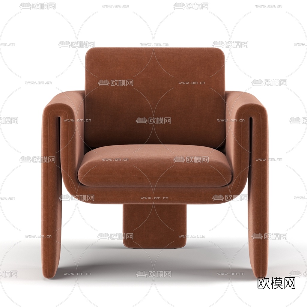 现代布艺休闲椅3d模型