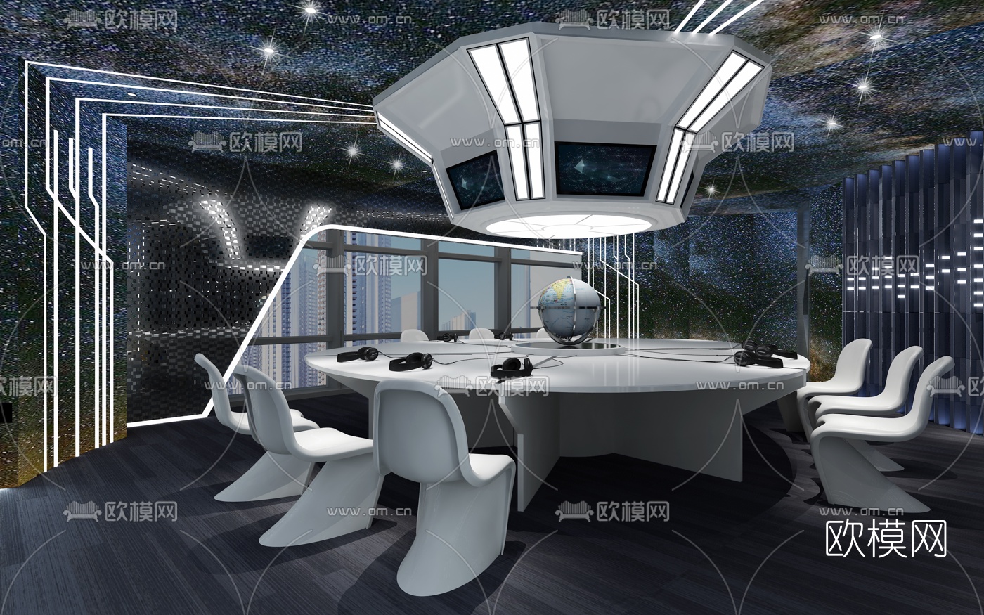 现代电影院星空体验室3d模型