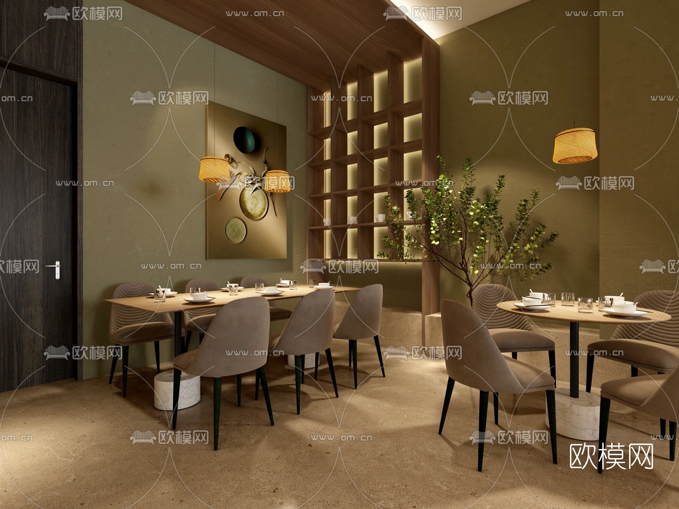 北欧茶餐厅3d模型