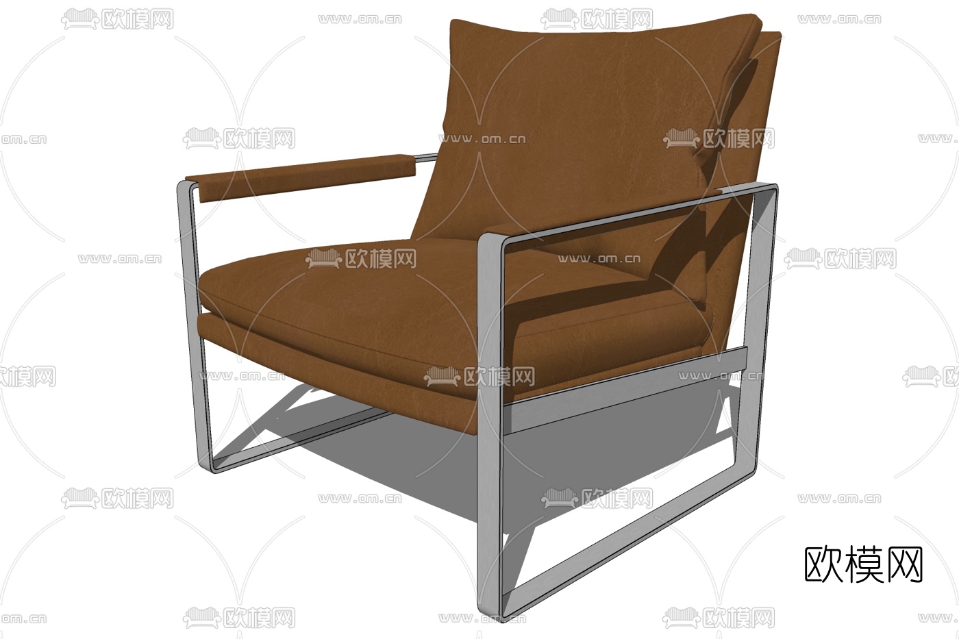 现代布艺休闲椅su模型下载