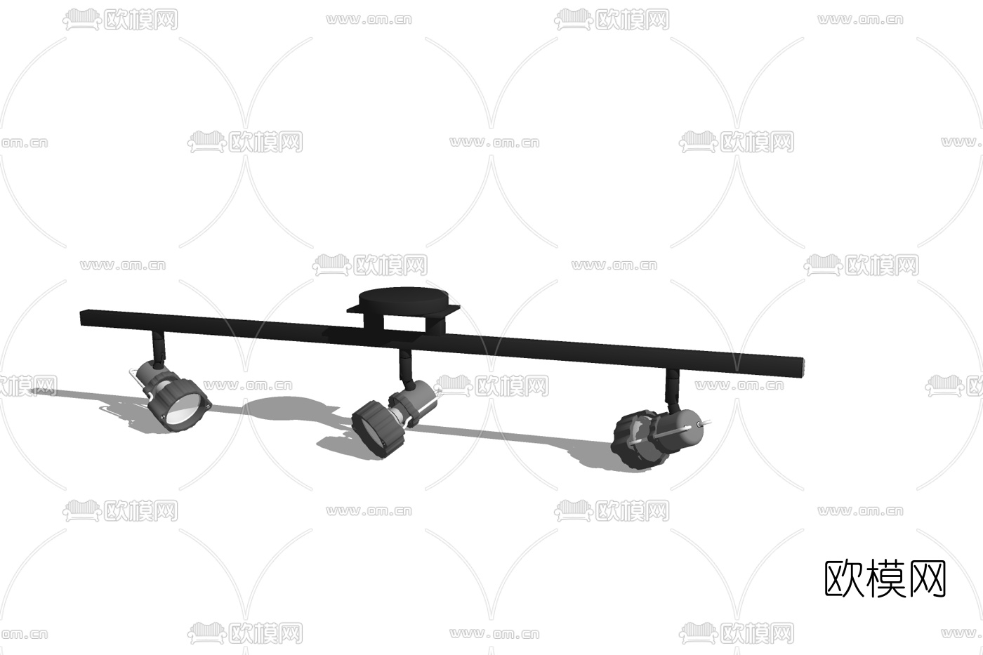 现代金属射灯免费su模型下载