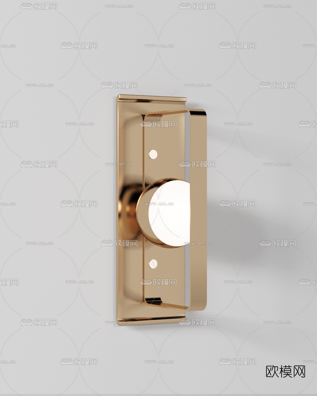 现代金属壁灯3d模型