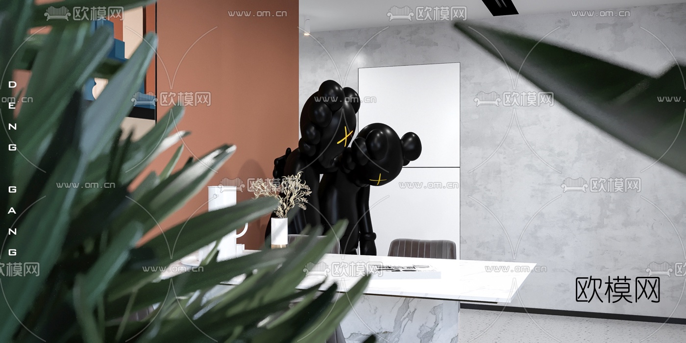 北欧公寓客厅餐厅3d模型