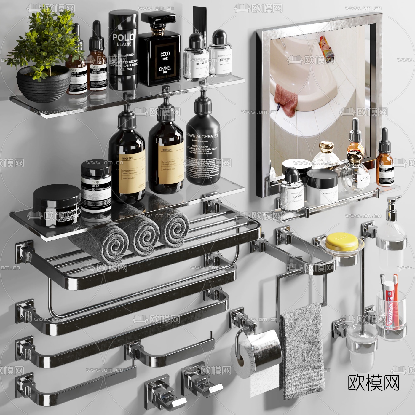 现代五金件洗涤卫浴用品3d模型下载