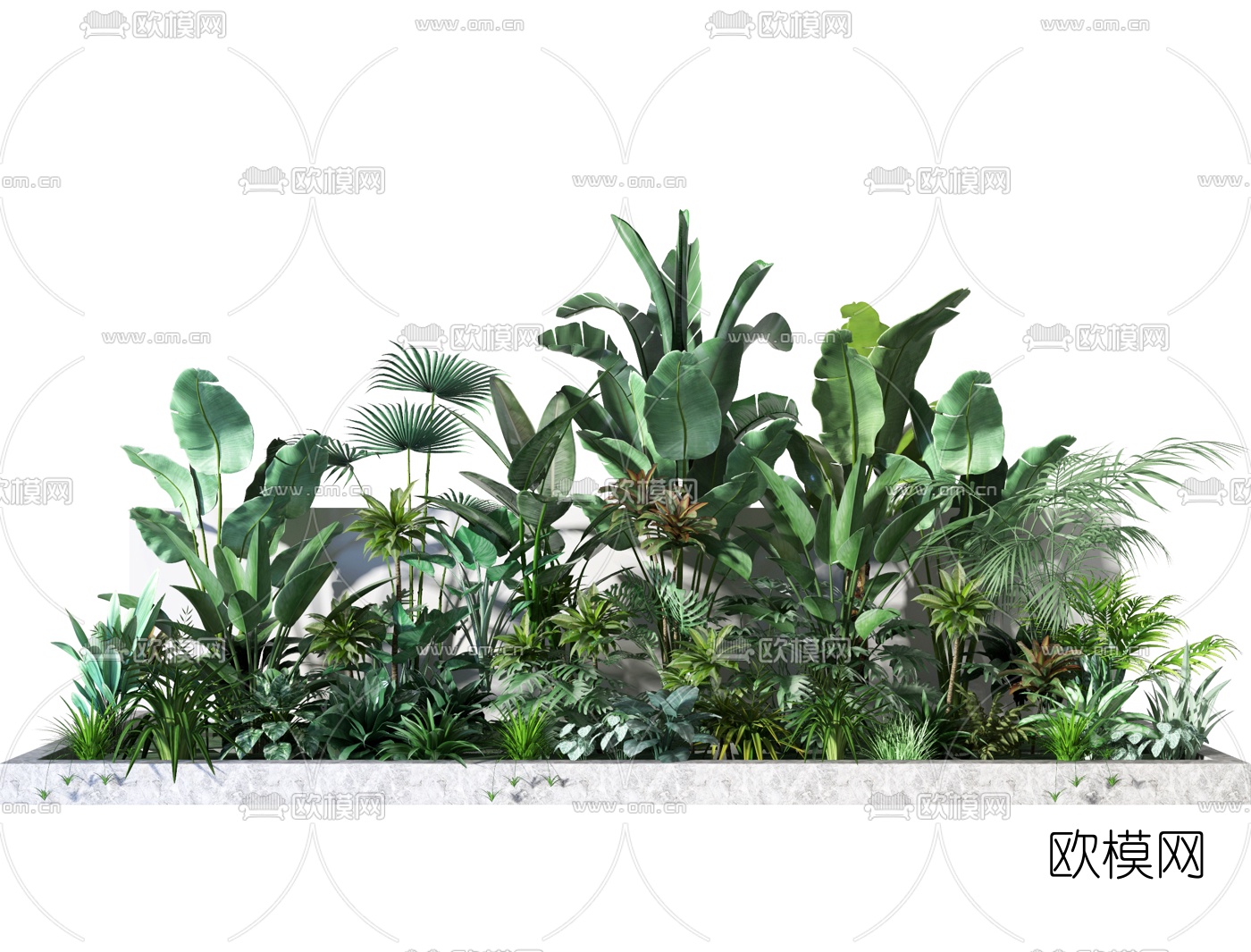 现代景观户外植物堆灌木草堆3d模型下载_ID10418718_3dmax免费模型-欧模网
