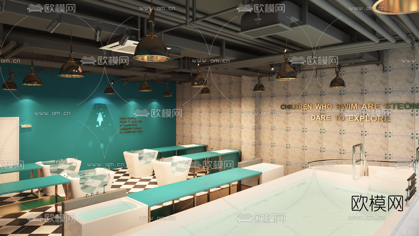 北欧儿童游泳馆免费3d模型下载（渲染图5）