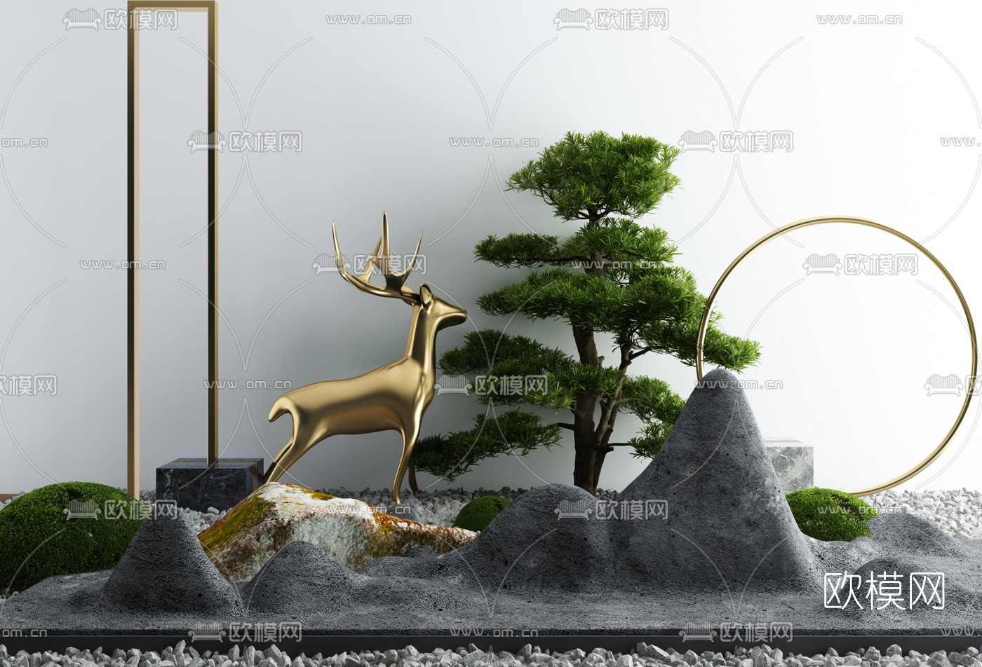 现代园林景观小品3d模型