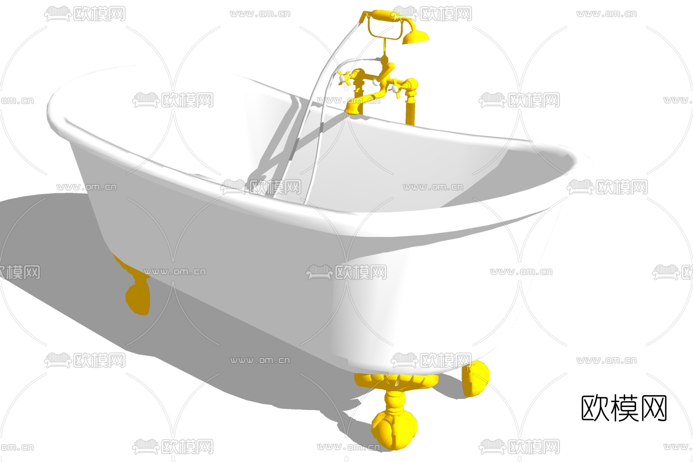 欧式浴缸免费su模型下载