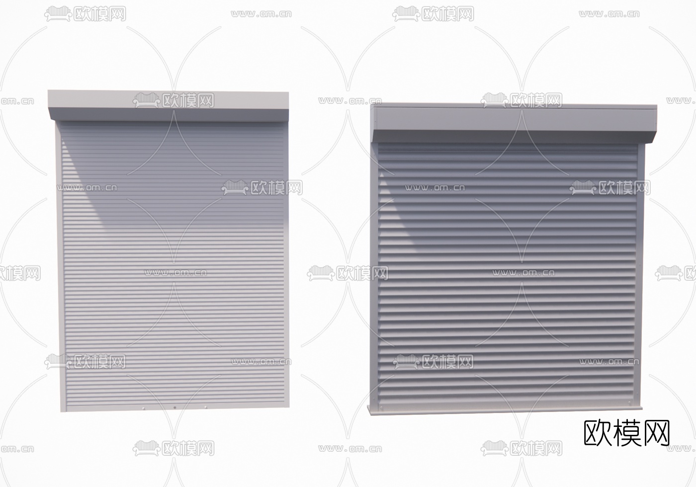 现代卷帘门su模型下载（渲染图1）