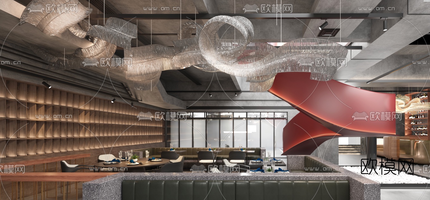Funun Lab设计  JE北京餐厅3d模型