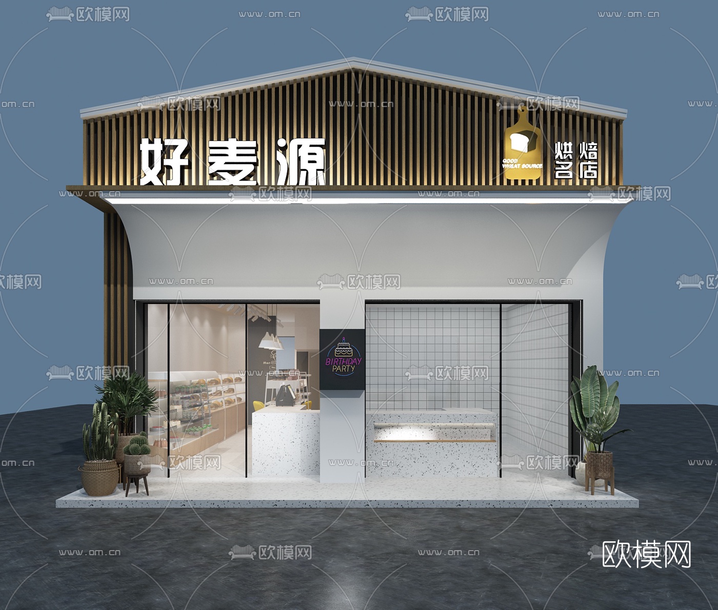 北欧面包店免费3d模型下载（渲染图2）