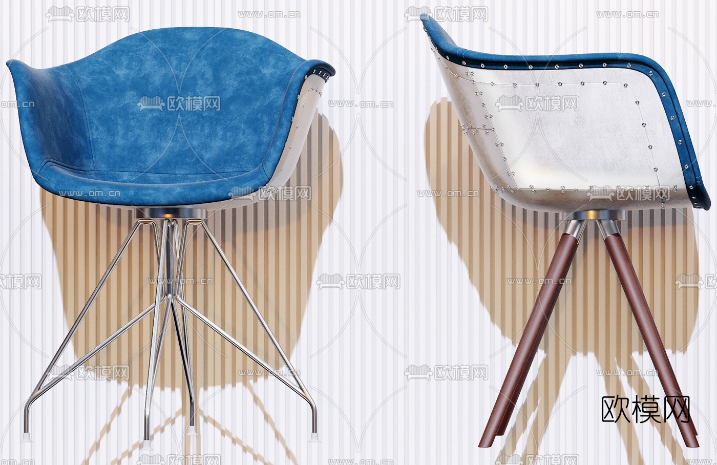 北欧编织户外休闲椅3d模型下载（渲染图6）