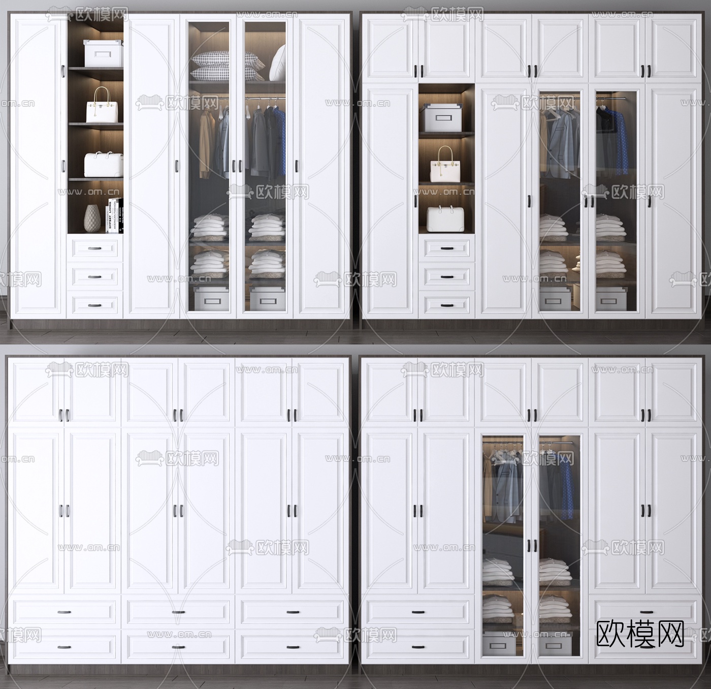 现代衣柜3d模型