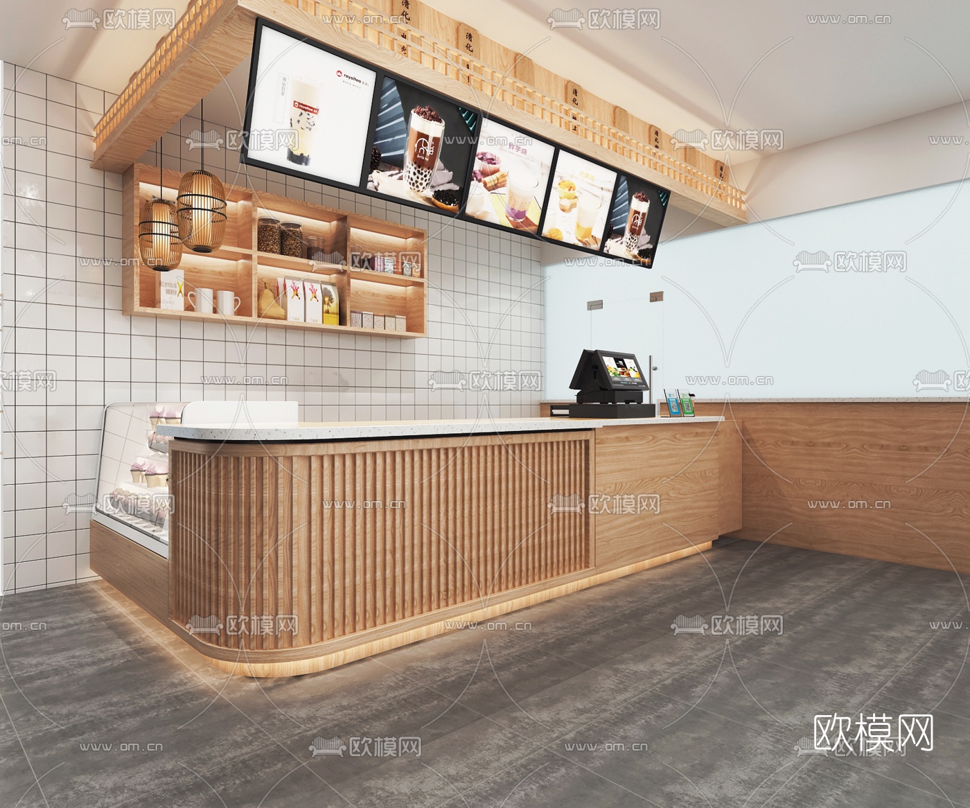 日式奶茶店操作台3d模型