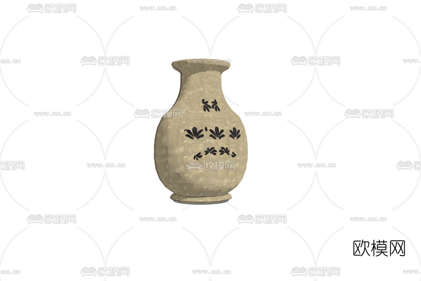 新中式花瓶免费su模型下载