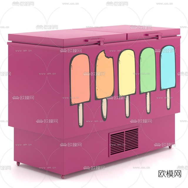 现代冰柜免费3d模型下载