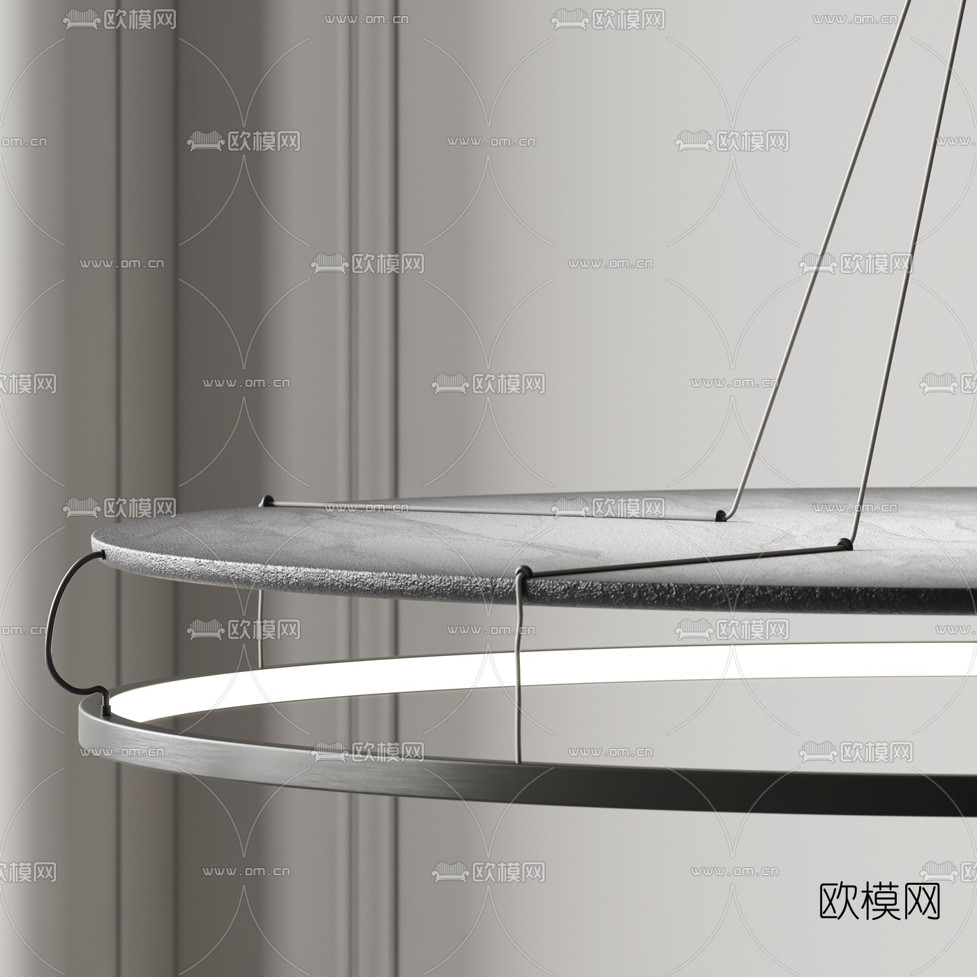 现代简约环形吊灯3d模型