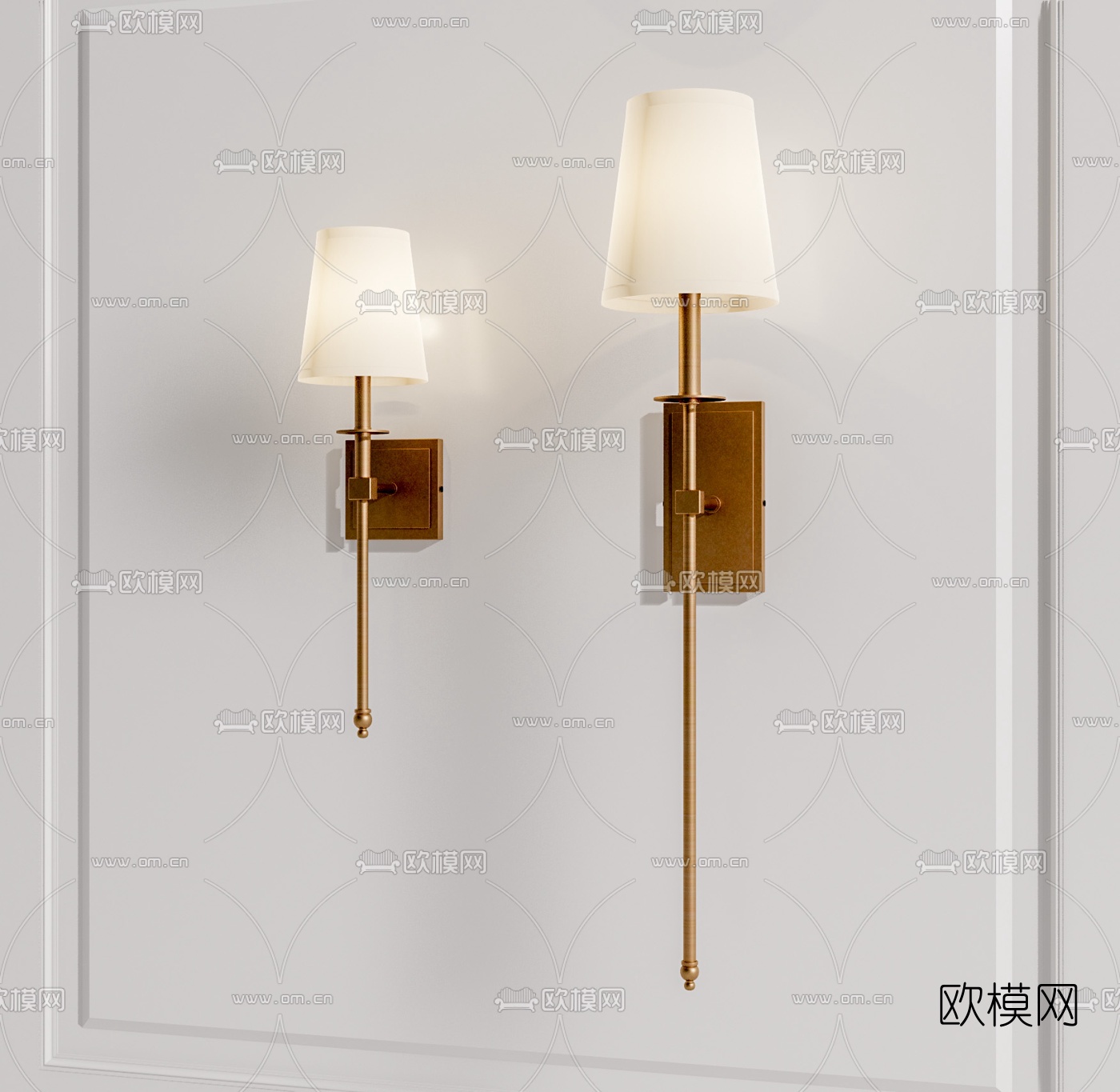 简欧壁灯su模型