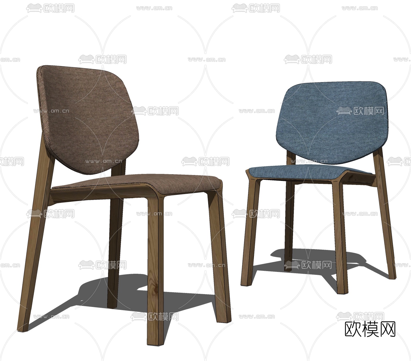 现代布艺单椅su模型下载（渲染图2）