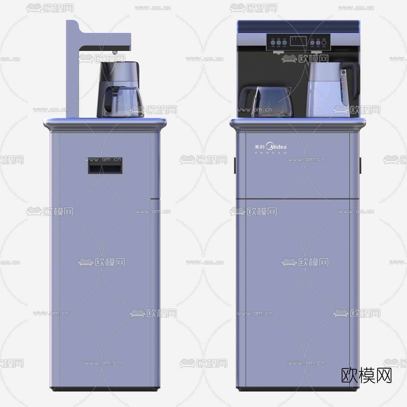 现代美的茶吧机3d模型