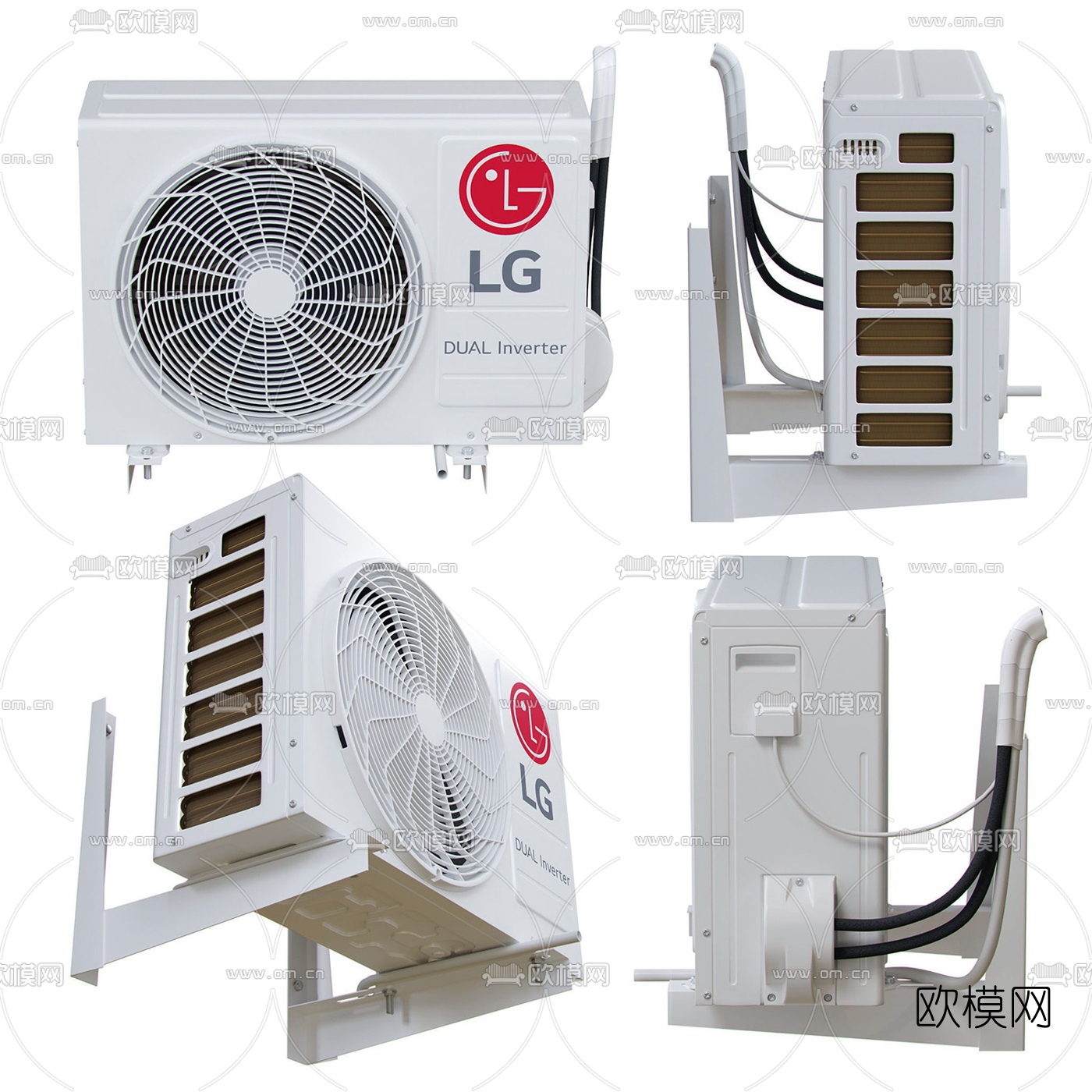 现代空调外挂机3d模型下载（渲染图1）