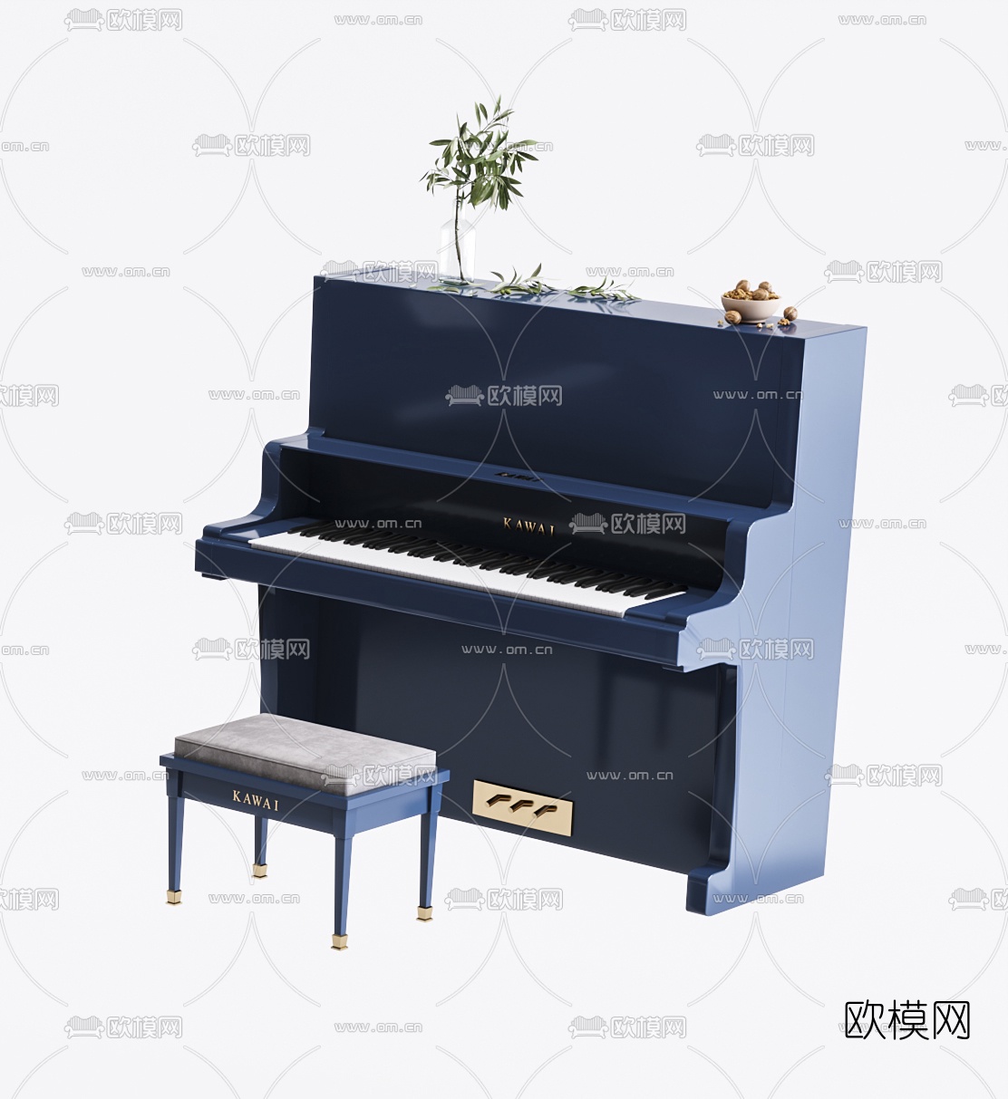 现代钢琴3d模型