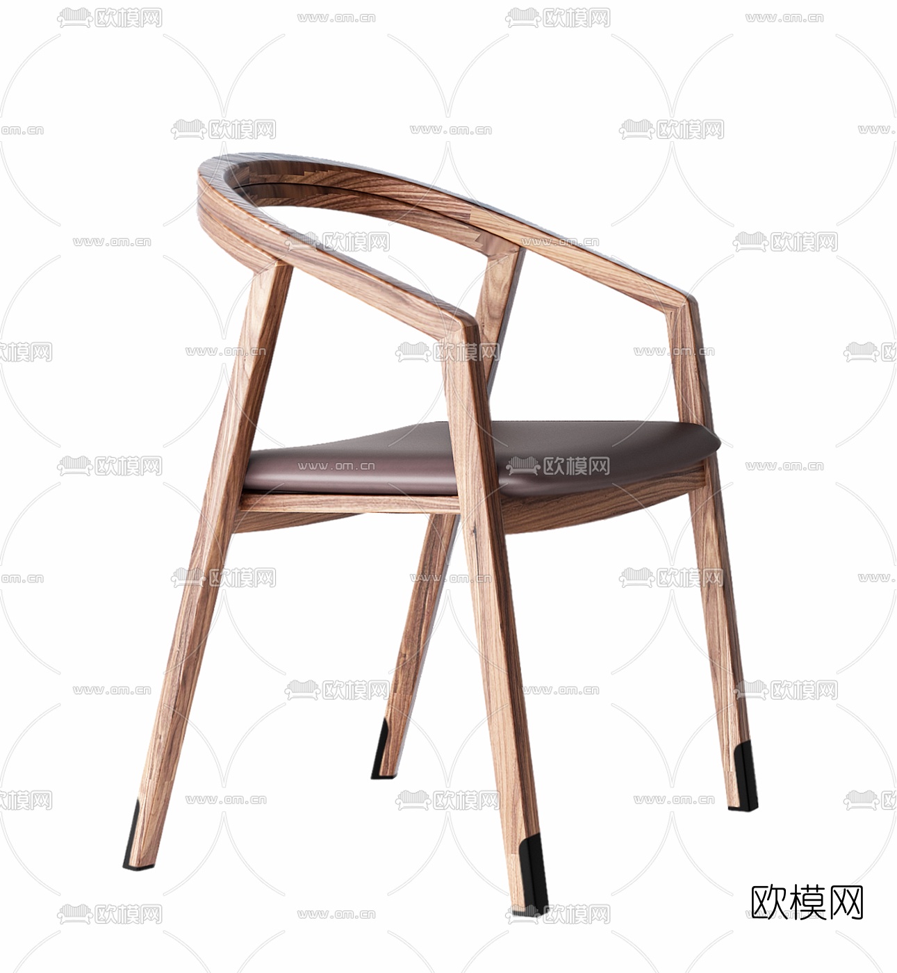 北欧简易单椅3d模型下载（渲染图3）