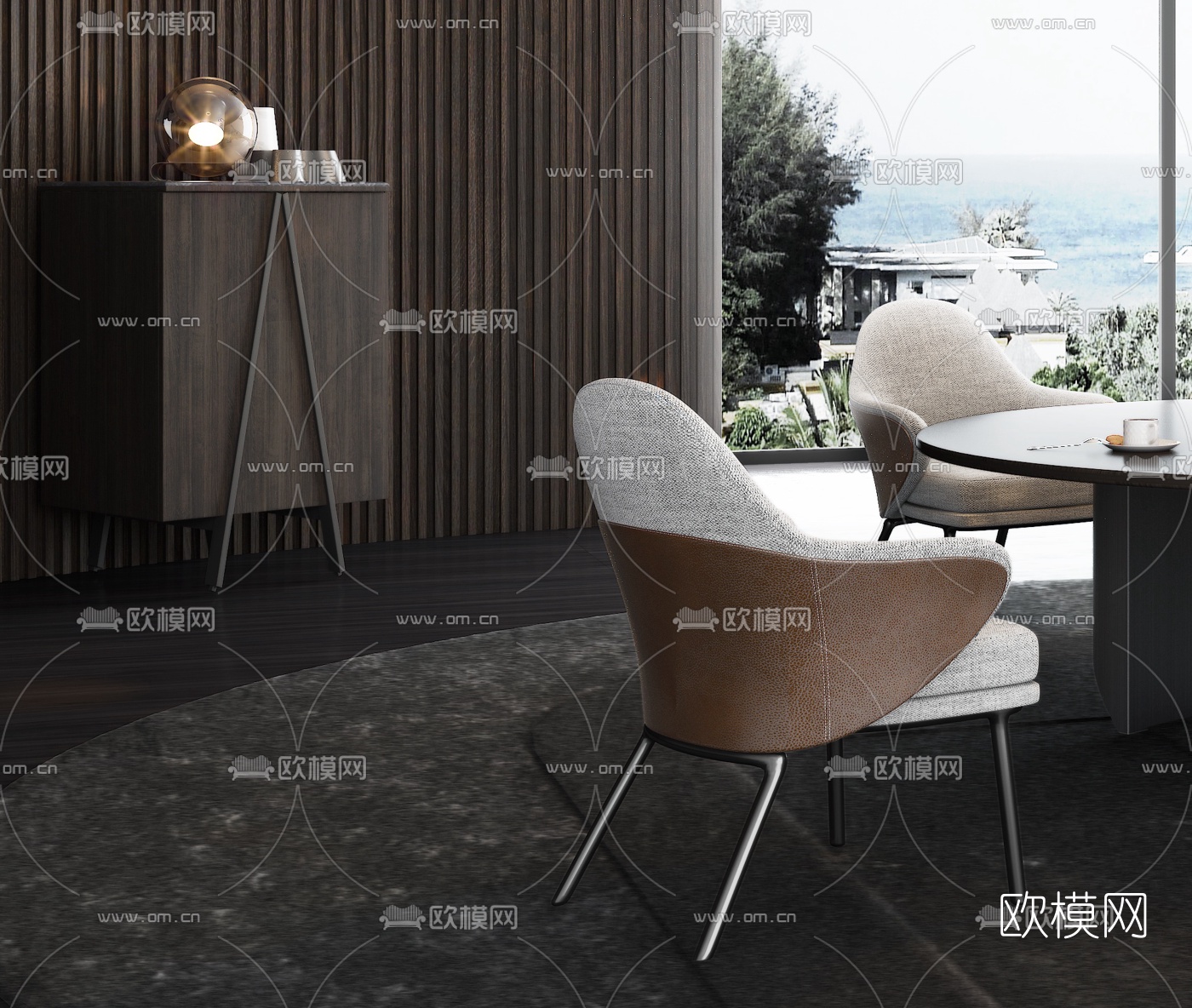 现代餐厅3d模型