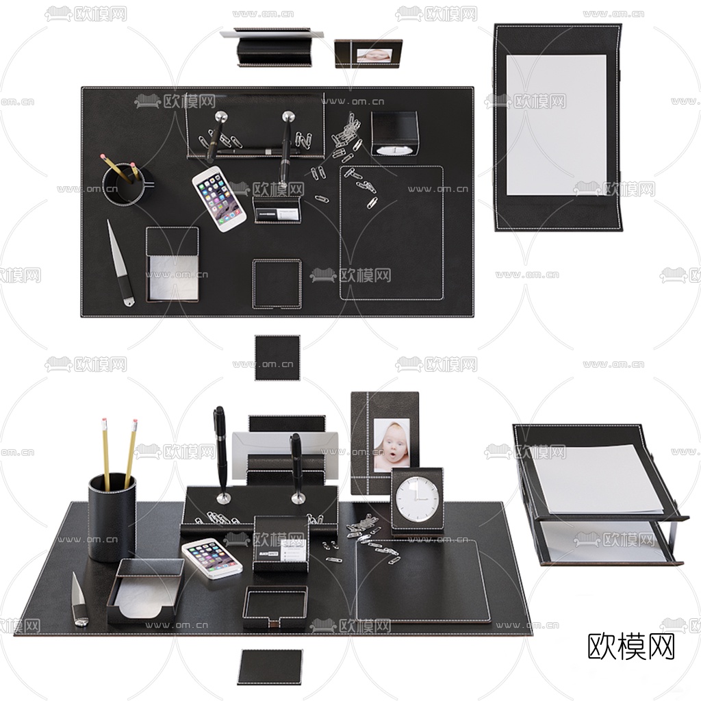 现代办公用品文具摆件3d模型