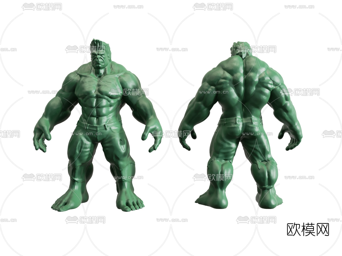 现代漫威绿巨人手办玩具3d模型