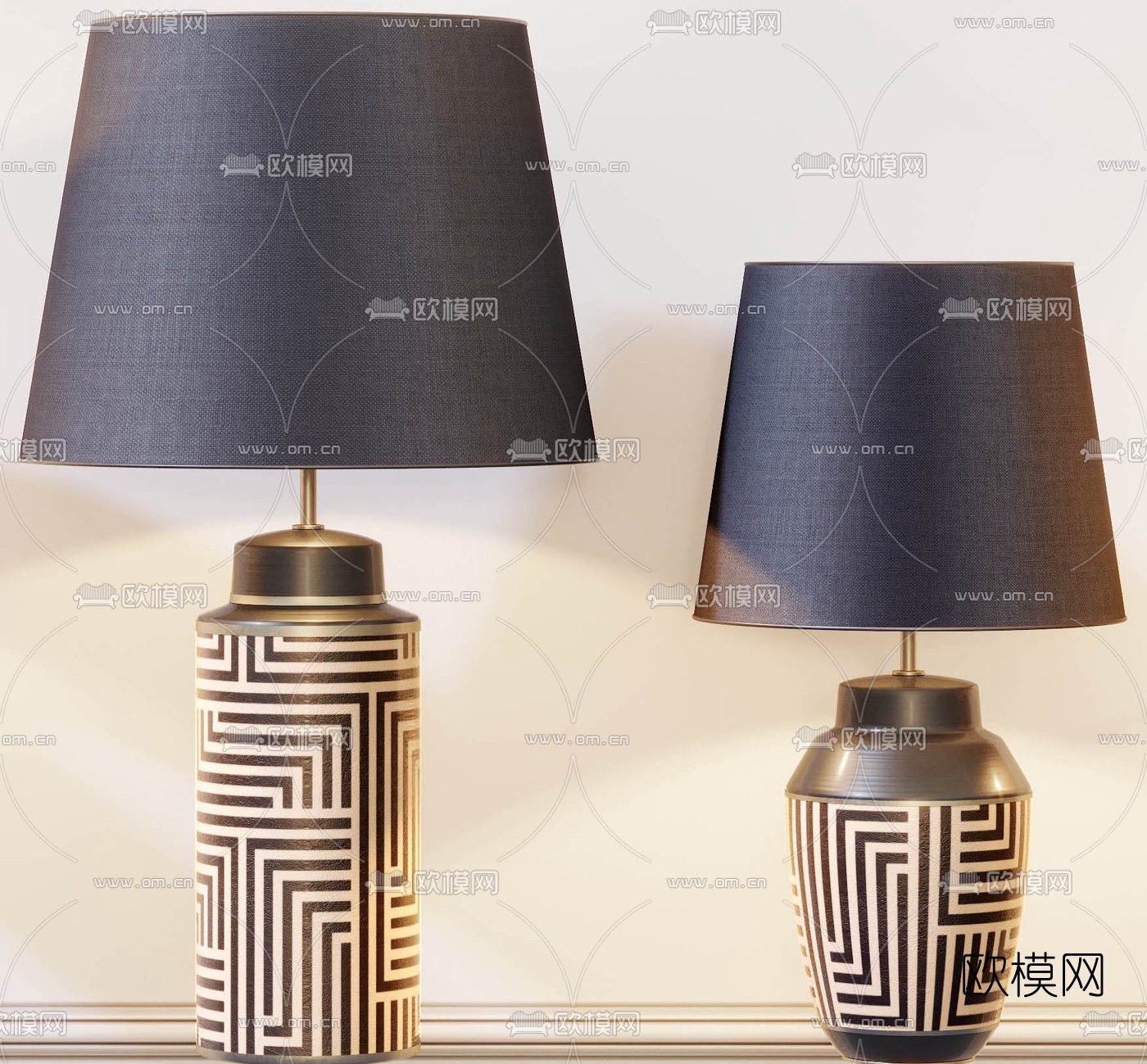 现代轻奢台灯3d模型下载（渲染图5）