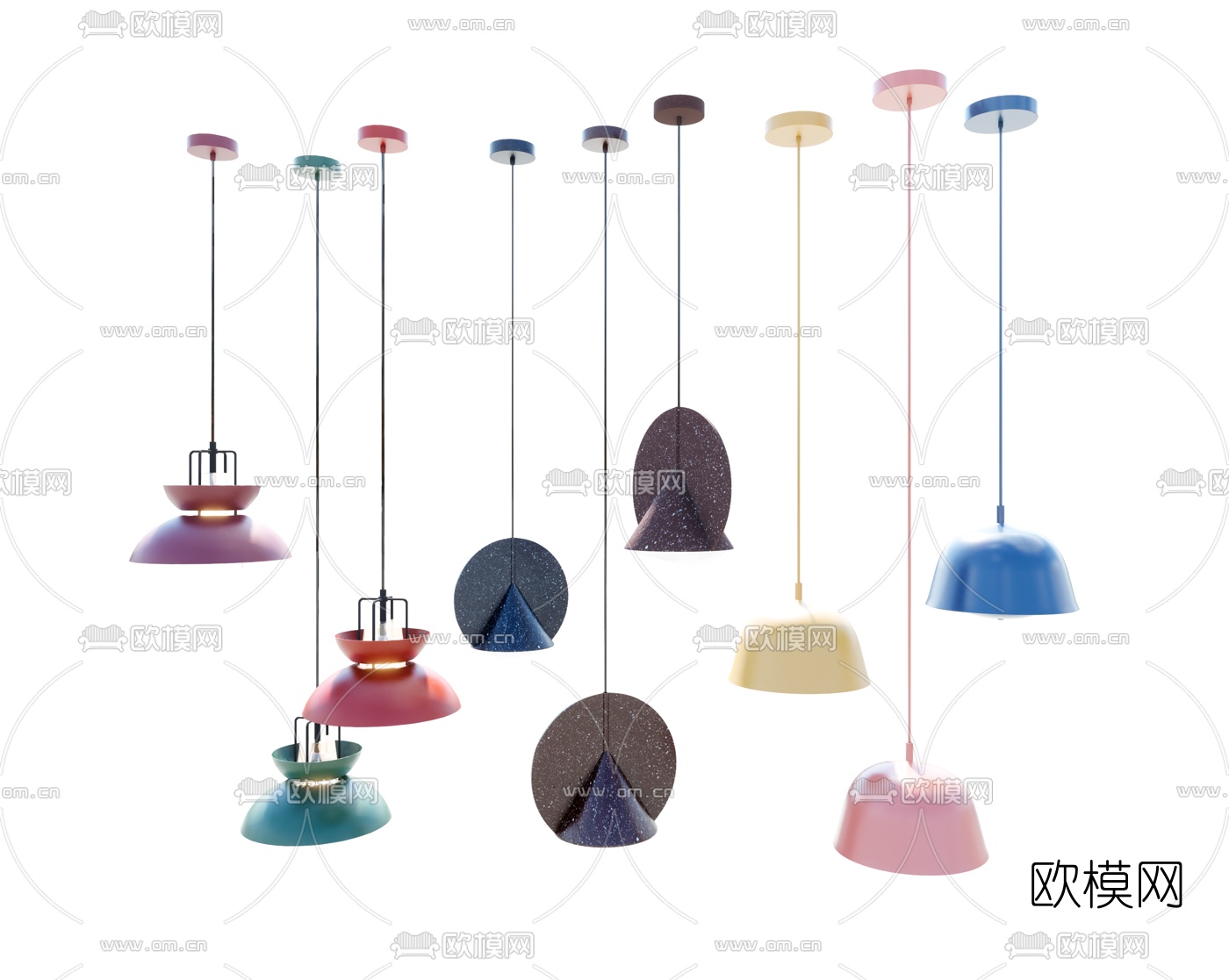 北欧时尚吊灯su模型下载（渲染图1）