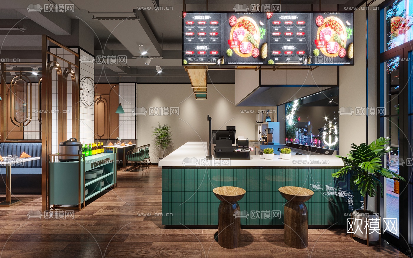 北欧西餐厅牛排店3d模型