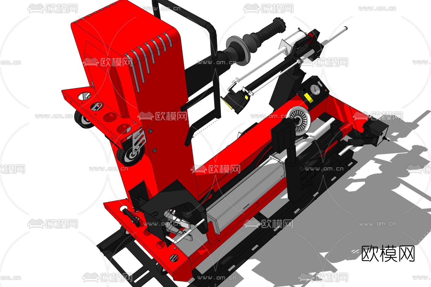 工业风机床设备免费su模型下载